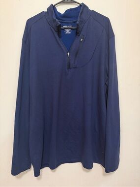 Swiss Tech Navy Half-Zip Pullover with Zip Chest Pocket